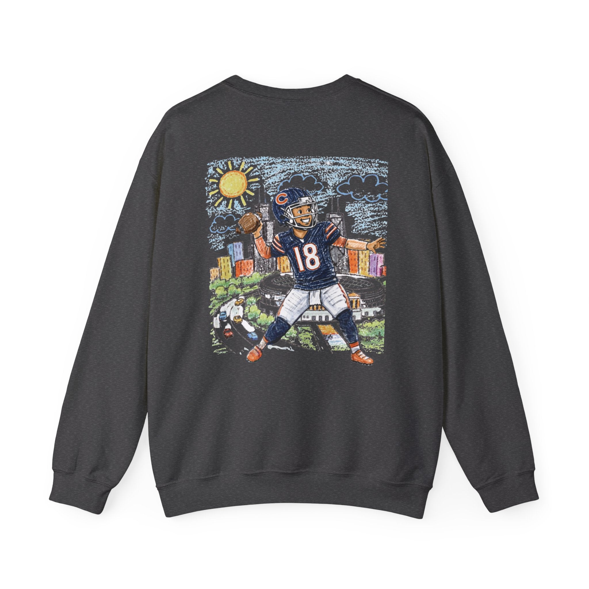 Caleb Williams Chicago Bears Crayon-Style Crewneck Sweatshirt