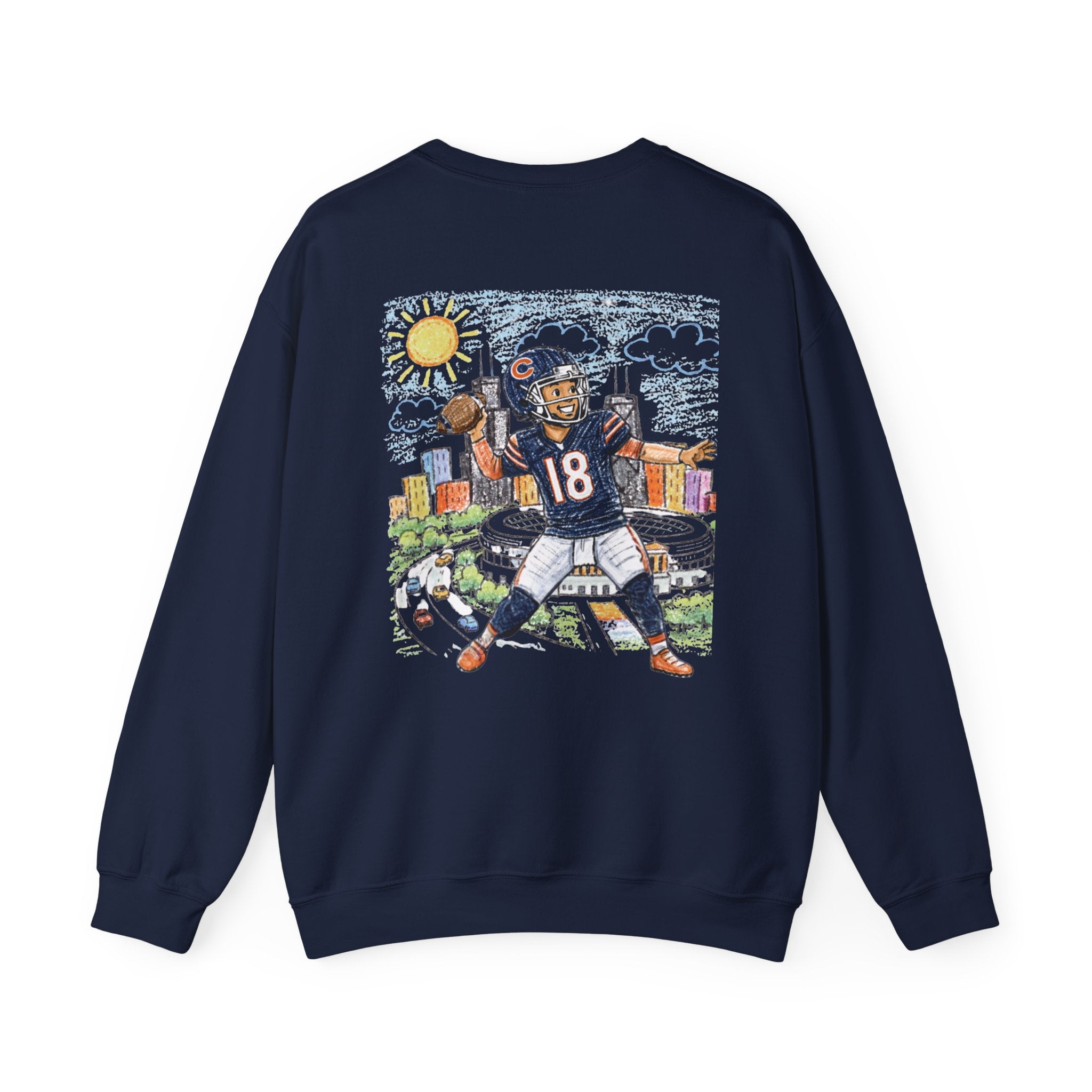 Caleb Williams Chicago Bears Crayon-Style Crewneck Sweatshirt