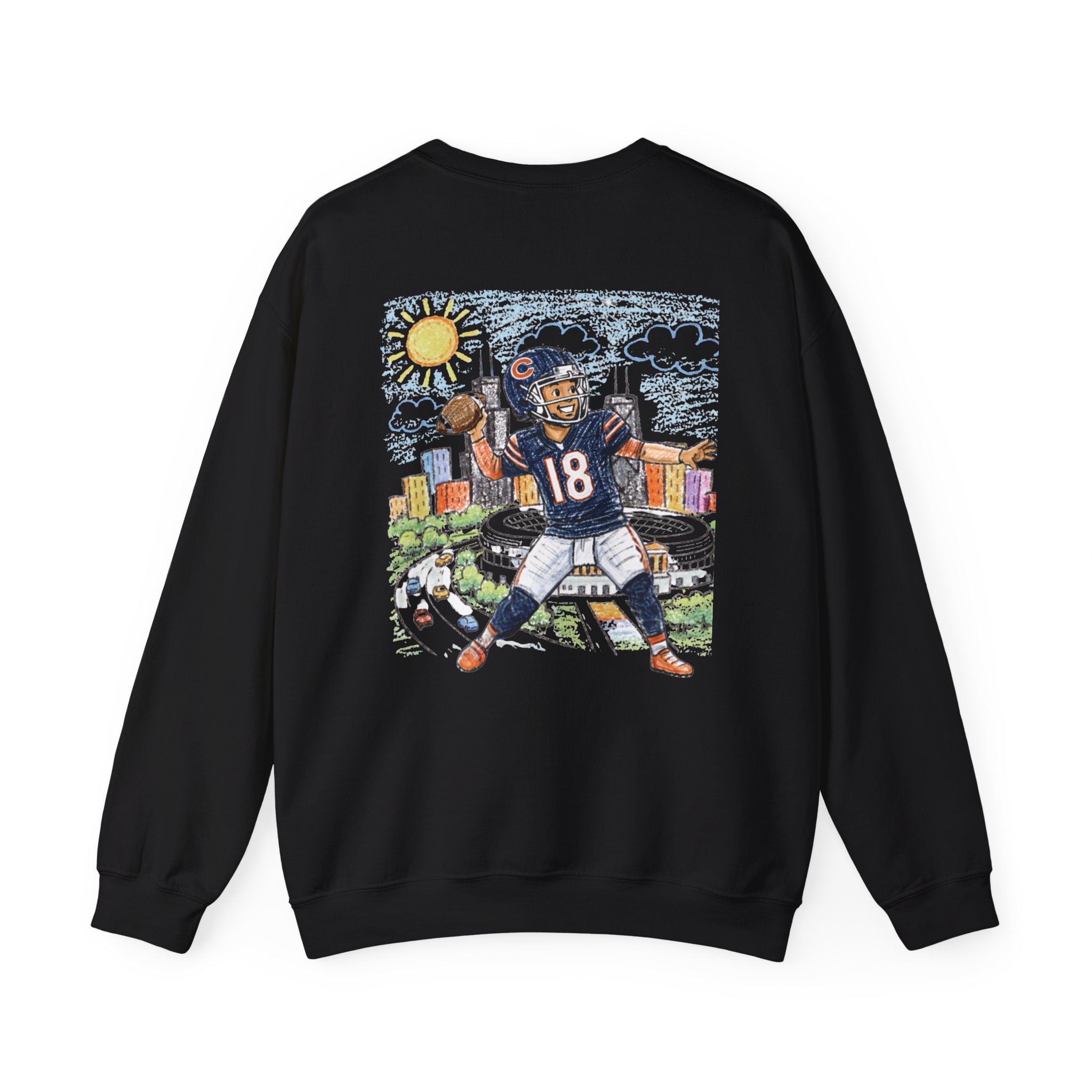 Caleb Williams Chicago Bears Crayon-Style Crewneck Sweatshirt