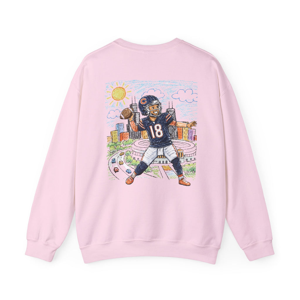 Caleb Williams Chicago Bears Crayon-Style Crewneck Sweatshirt