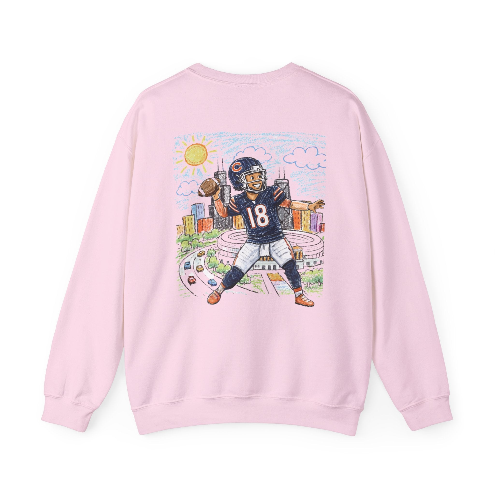 Caleb Williams Chicago Bears Crayon-Style Crewneck Sweatshirt