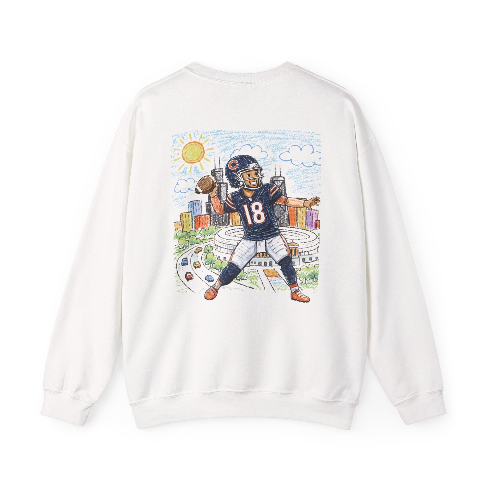 Caleb Williams Chicago Bears Crayon-Style Crewneck Sweatshirt