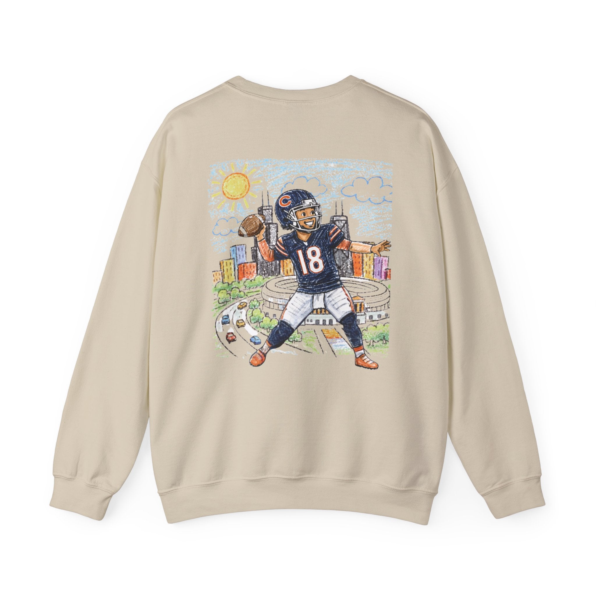 Caleb Williams Chicago Bears Crayon-Style Crewneck Sweatshirt