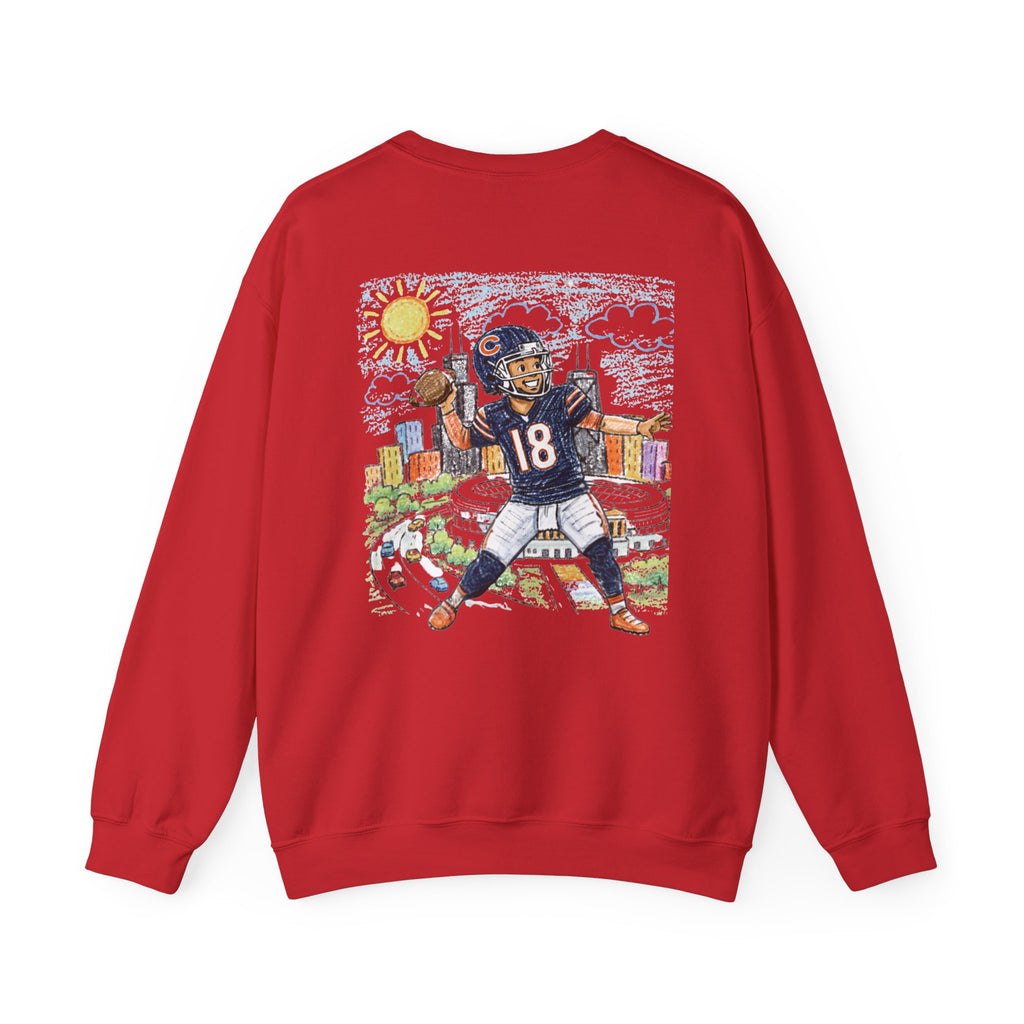Caleb Williams Chicago Bears Crayon-Style Crewneck Sweatshirt