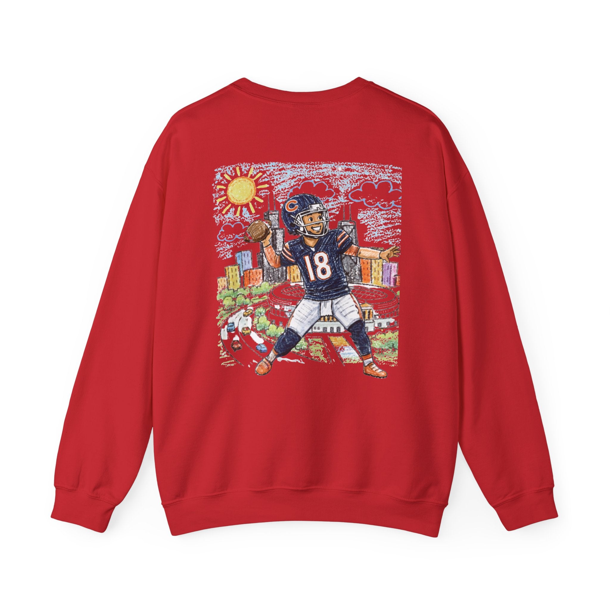 Caleb Williams Chicago Bears Crayon-Style Crewneck Sweatshirt
